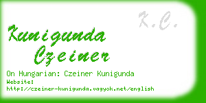 kunigunda czeiner business card